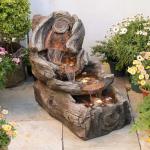 31.5" Outdoor Water Fountain with LED Lights