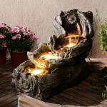 31.5" Outdoor Water Fountain with LED Lights