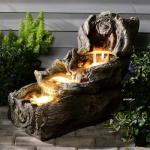 31.5" Outdoor Water Fountain with LED Lights