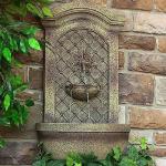 Sunnydaze 31" Solar Wall Water Fountain - Florentine