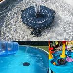 Solar Powered Bird Bath Fountain with 4 Nozzles