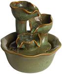 Zen Water Lily 8" Ceramic Tabletop Fountain