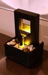 LED Relaxation Water Fountain with River Rocks