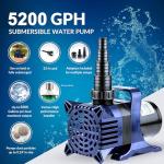 Alpine 5200 GPH Quiet Submersible Water Pump