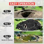 10x15 ft Durable Pond Liner for Water Features