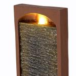 38.5" LED Outdoor Waterfall Fountain with Pebbles