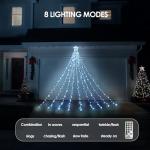 12" Star Topper Waterfall Christmas Lights with Remote