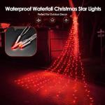 LED Waterfall Christmas Lights with Star Topper