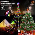 Outdoor Waterfall String Lights with 192 LEDs