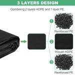 20x20FT Durable Pond Liner with Hemmed Edges