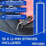 Pond Liner Underlayment Fabric with Garden Staples