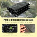 25x25 FT Durable PE Pond Liner for Outdoor Use