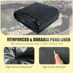 25x25 FT Durable PE Pond Liner for Outdoor Use