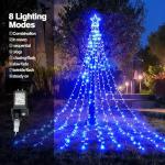 Blue LED Waterfall Christmas Lights for Outdoor Decor