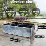 Collapsible Outdoor Fish Pond with Viewing Panel