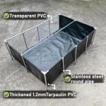 Collapsible Outdoor Fish Pond with Viewing Panel