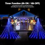 Blue LED Waterfall Christmas Lights for Outdoor Decor