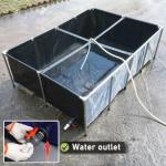 Collapsible Outdoor Fish Pond with Viewing Panel