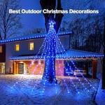 Blue LED Waterfall Christmas Lights for Outdoor Decor