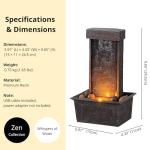 Tabletop Water Fountain with LED Lights