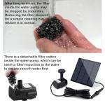 Solar Fountain Pump Kit with Separate Panel & Nozzles
