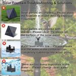Solar Fountain Pump Kit with Separate Panel & Nozzles