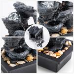 Amootek Tabletop Rock Waterfall Fountain with Lights