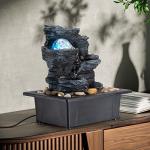 Amootek Tabletop Rock Waterfall Fountain with Lights