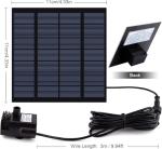 Solar Fountain Pump Kit with Separate Panel & Nozzles