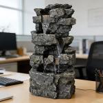 Tabletop Rock Waterfall Fountain with LED Lights
