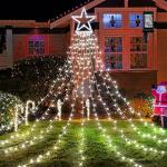 317 LED Star Waterfall Lights for Outdoor Decor