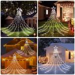 317 LED Star Waterfall Lights for Outdoor Decor