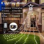 317 LED Star Waterfall Lights for Outdoor Decor