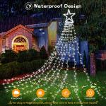 317 LED Star Waterfall Lights for Outdoor Decor