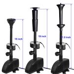 COODIA 660GPH Submersible Pond Fountain Pump with LED