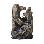 Alpine 5-Tier Tree Trunk Tabletop Waterfall Fountain