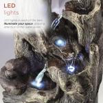 Alpine 5-Tier Tree Trunk Tabletop Waterfall Fountain