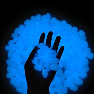 Blue Glow Pebbles for Outdoor and Garden Decor