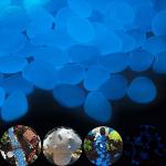 Blue Glow Pebbles for Outdoor and Garden Decor