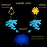 Blue Glow Pebbles for Outdoor and Garden Decor