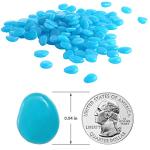 Blue Glow Pebbles for Outdoor and Garden Decor