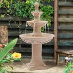 Italian 48.4" Tiered Outdoor Fountain with Pump