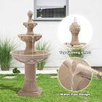 Italian 48.4" Tiered Outdoor Fountain with Pump