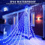 12FT Waterproof LED Waterfall String Lights - Blue