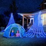 12FT Waterproof LED Waterfall String Lights - Blue