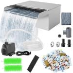Stainless Steel Pond Waterfall Kit with Pump
