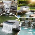Stainless Steel Pond Waterfall Kit with Pump
