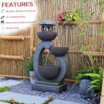 Zen Garden Water Fountain with LED Lights 35.5