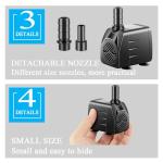 Small Submersible Fountain Pump with LED Light