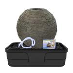 Medium Stacked Sphere Slate Gray Water Fountain Kit